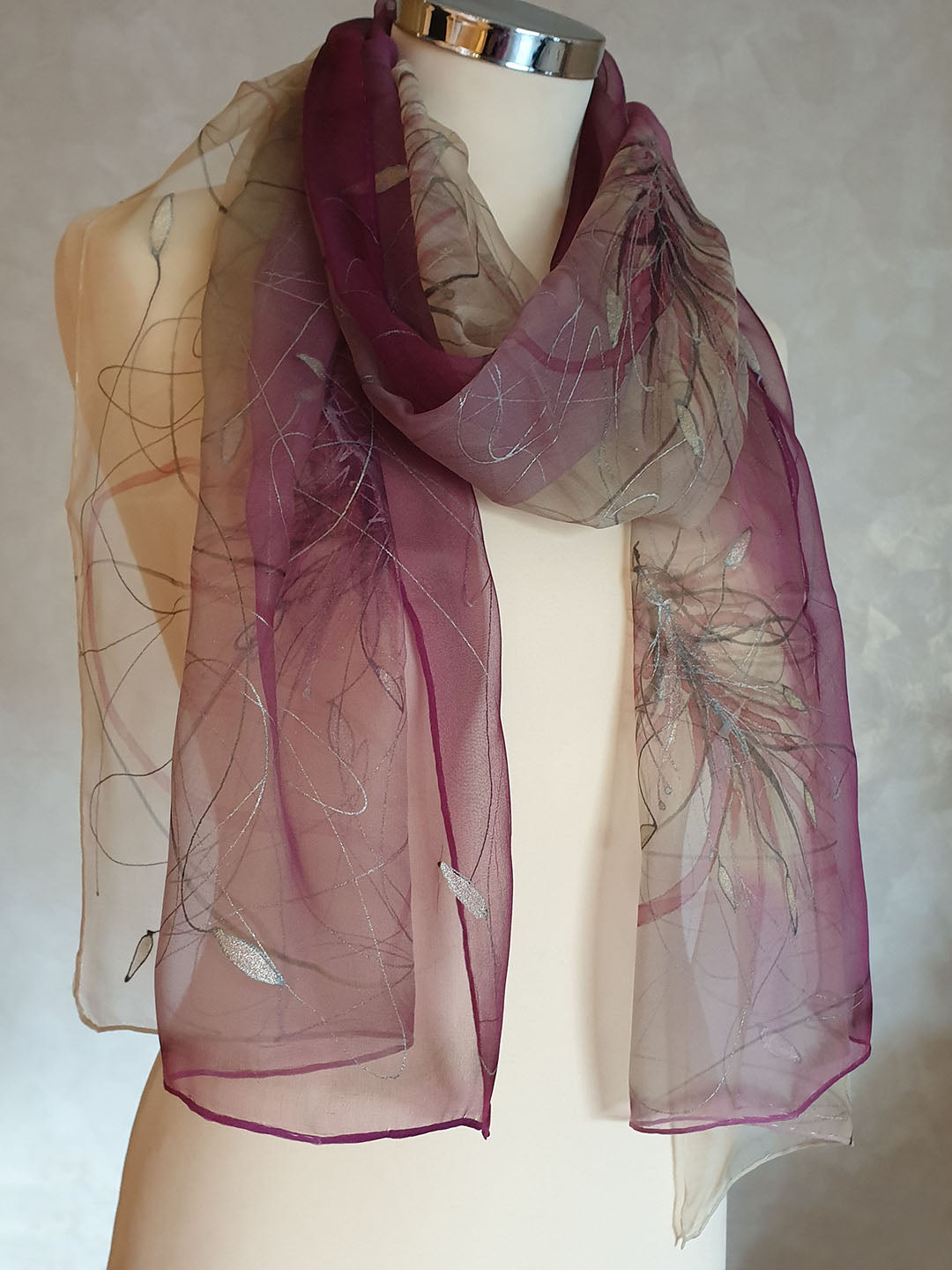 Silk shiffon scarf